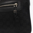 GUCCI GG Canvas Shoulder Bag Black Silver Auth ka1463-15