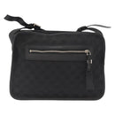 GUCCI GG Canvas Shoulder Bag Black Silver Auth ka1463-2