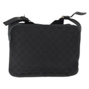 GUCCI GG Canvas Shoulder Bag Black Silver Auth ka1463-3
