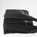 GUCCI GG Canvas Shoulder Bag Black Silver Auth ka1463-4