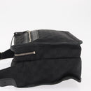 GUCCI GG Canvas Shoulder Bag Black Silver Auth ka1463-5