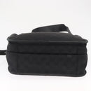 GUCCI GG Canvas Shoulder Bag Black Silver Auth ka1463-9
