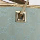 GUCCI GG Canvas Tote Bag Peppermint Gold 002 1099 Auth ka1465-14