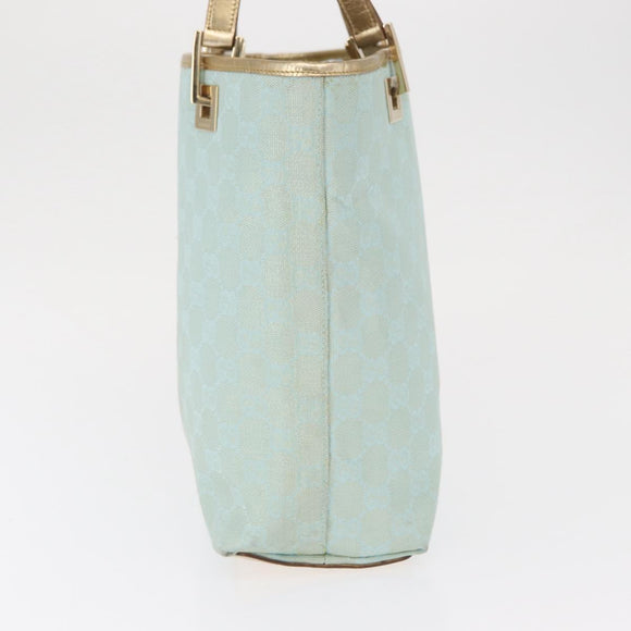 GUCCI GG Canvas Tote Bag Peppermint Gold 002 1099 Auth ka1465