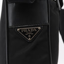 PRADA Shoulder Bag Nylon Black Silver Auth ka1477-17