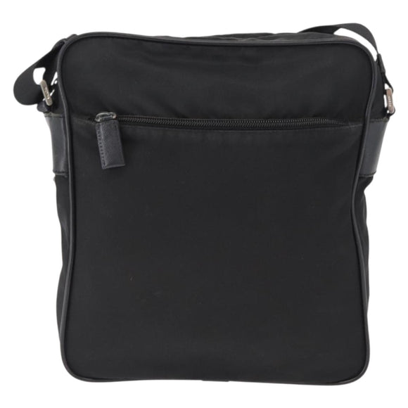 PRADA Shoulder Bag Nylon Black Silver Auth ka1477