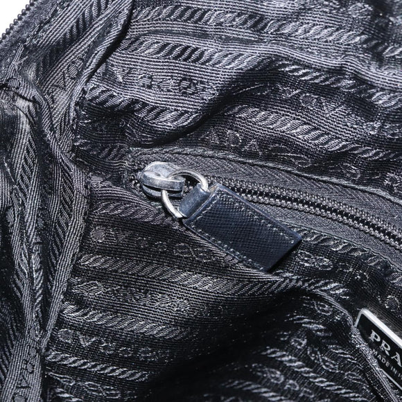 PRADA Shoulder Bag Nylon Black Silver Auth ka1477
