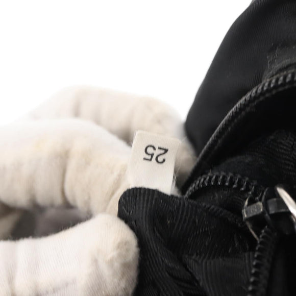 PRADA Shoulder Bag Nylon Black Silver Auth ka1477