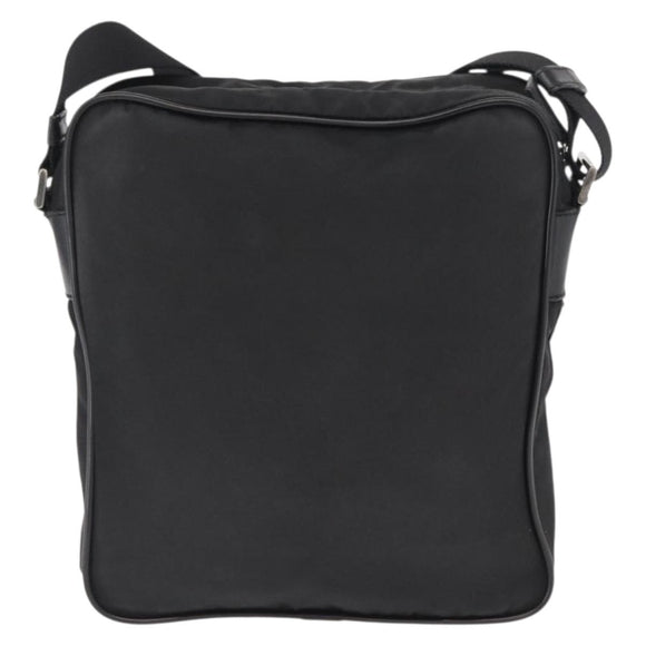 PRADA Shoulder Bag Nylon Black Silver Auth ka1477