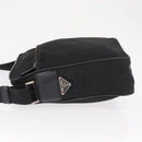 PRADA Shoulder Bag Nylon Black Silver Auth ka1477-4
