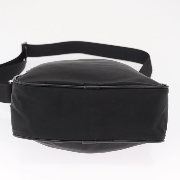 PRADA Shoulder Bag Nylon Black Silver Auth ka1477