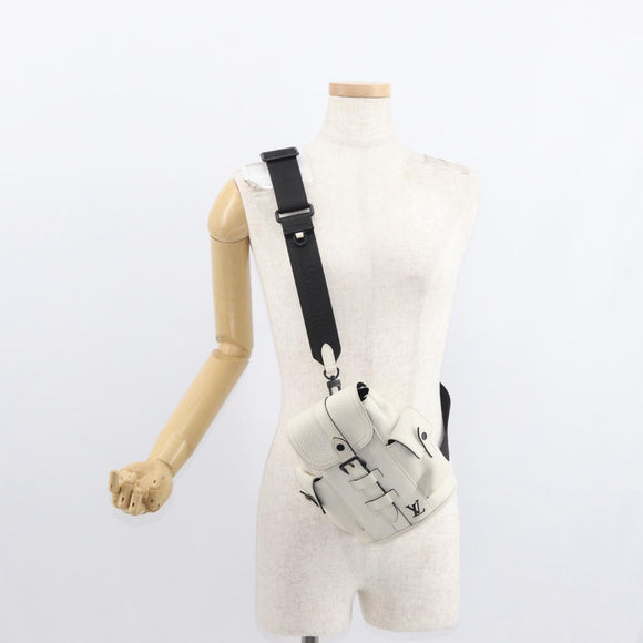 LOUIS VUITTON Christopher XS Bag Taurillon Leather White M58493 Auth ka147M