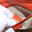 CELINE Luggage Nano Shopper Hand Bag Leather 2way Orange Gold Auth ka148-23