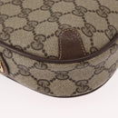 GUCCI GG Supreme Web Sherry Line Bag PVC Beige Gold 156 02 066 Auth ka1480-10