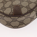 GUCCI GG Supreme Web Sherry Line Bag PVC Beige Gold 156 02 066 Auth ka1480-13