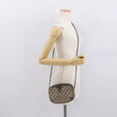 GUCCI GG Supreme Web Sherry Line Bag PVC Beige Gold 156 02 066 Auth ka1480-21