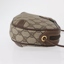 GUCCI GG Supreme Web Sherry Line Bag PVC Beige Gold 156 02 066 Auth ka1480-4
