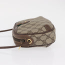GUCCI GG Supreme Web Sherry Line Bag PVC Beige Gold 156 02 066 Auth ka1480-5