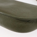 Christian Dior Shoulder Bag Leather Khaki Gold Auth ka1481-16