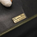 Christian Dior Shoulder Bag Leather Khaki Gold Auth ka1481-18