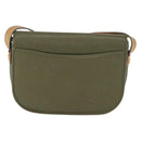 Christian Dior Shoulder Bag Leather Khaki Gold Auth ka1481-2