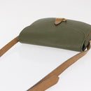 Christian Dior Shoulder Bag Leather Khaki Gold Auth ka1481-6
