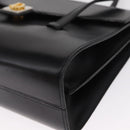 Christian Dior Handtas Leer Zwart Goud Auth ka1492-15