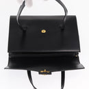 Christian Dior Handtas Leer Zwart Goud Auth ka1492-9
