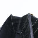 Christian Dior Handtas Leer Zwart Goud Auth ka1492-25