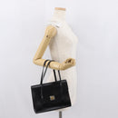 Christian Dior Handtas Leer Zwart Goud Auth ka1492-29