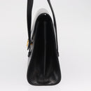 Christian Dior Handtas Leer Zwart Goud Auth ka1492-3