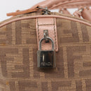FENDI Zucca Canvas Hand Bag Beige Silver Auth ka1494-18
