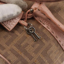 FENDI Zucca Canvas Hand Bag Beige Silver Auth ka1494-10