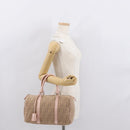 FENDI Zucca Canvas Hand Bag Beige Silver Auth ka1494-24
