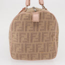 FENDI Zucca Canvas Hand Bag Beige Silver Auth ka1494-4