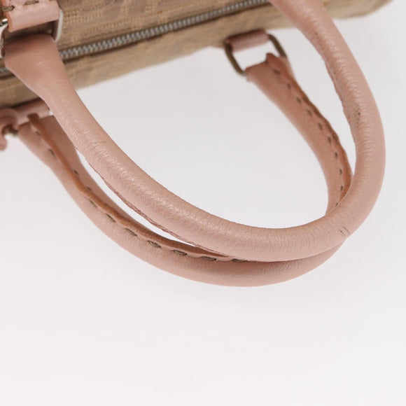 FENDI Zucca Canvas Hand Bag Beige Silver Auth ka1494