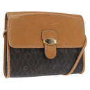 Christian Dior Honeycomb Canvas Shoulder Bag Black Gold Auth ka1495-1