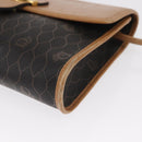 Christian Dior Honeycomb Canvas Shoulder Bag Black Gold Auth ka1495-14