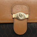Christian Dior Honeycomb Canvas Shoulder Bag Black Gold Auth ka1495-17