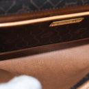 Christian Dior Honeycomb Canvas Shoulder Bag Black Gold Auth ka1495-11