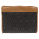 Christian Dior Honeycomb Canvas Shoulder Bag Black Gold Auth ka1495-2