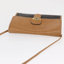 Christian Dior Honeycomb Canvas Shoulder Bag Black Gold Auth ka1495-6