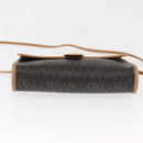 Christian Dior Honeycomb Canvas Shoulder Bag Black Gold Auth ka1495-5