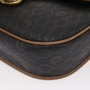 Christian Dior Honeycomb Canvas Shoulder Bag Black Gold Auth ka1496-15
