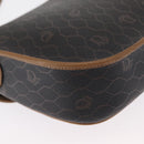Christian Dior Honeycomb Canvas Shoulder Bag Black Gold Auth ka1496-16