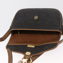 Christian Dior Honeycomb Canvas Shoulder Bag Black Gold Auth ka1496-10
