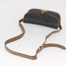 Christian Dior Honeycomb Canvas Shoulder Bag Black Gold Auth ka1496-7