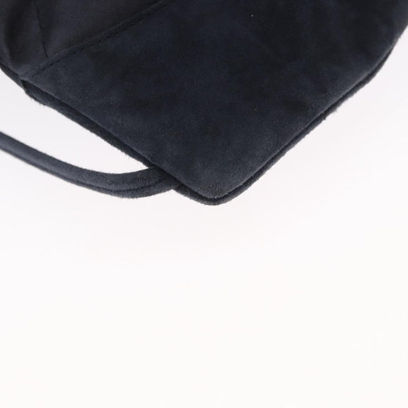 CHANEL Matelasse Backpack Satin Navy CC Auth ka1497