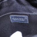 CHANEL Matelasse Backpack Satin Navy CC Auth ka1497-19