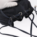 CHANEL Matelasse Backpack Satin Navy CC Auth ka1497-6